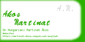 akos martinat business card